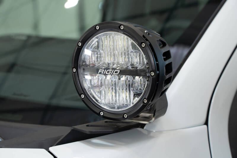 Ford Super Duty F350 Ditch Light Brackets - Driver/Passenger Side Pair - Addictive Desert Designs - Hammer Black - `23-`27